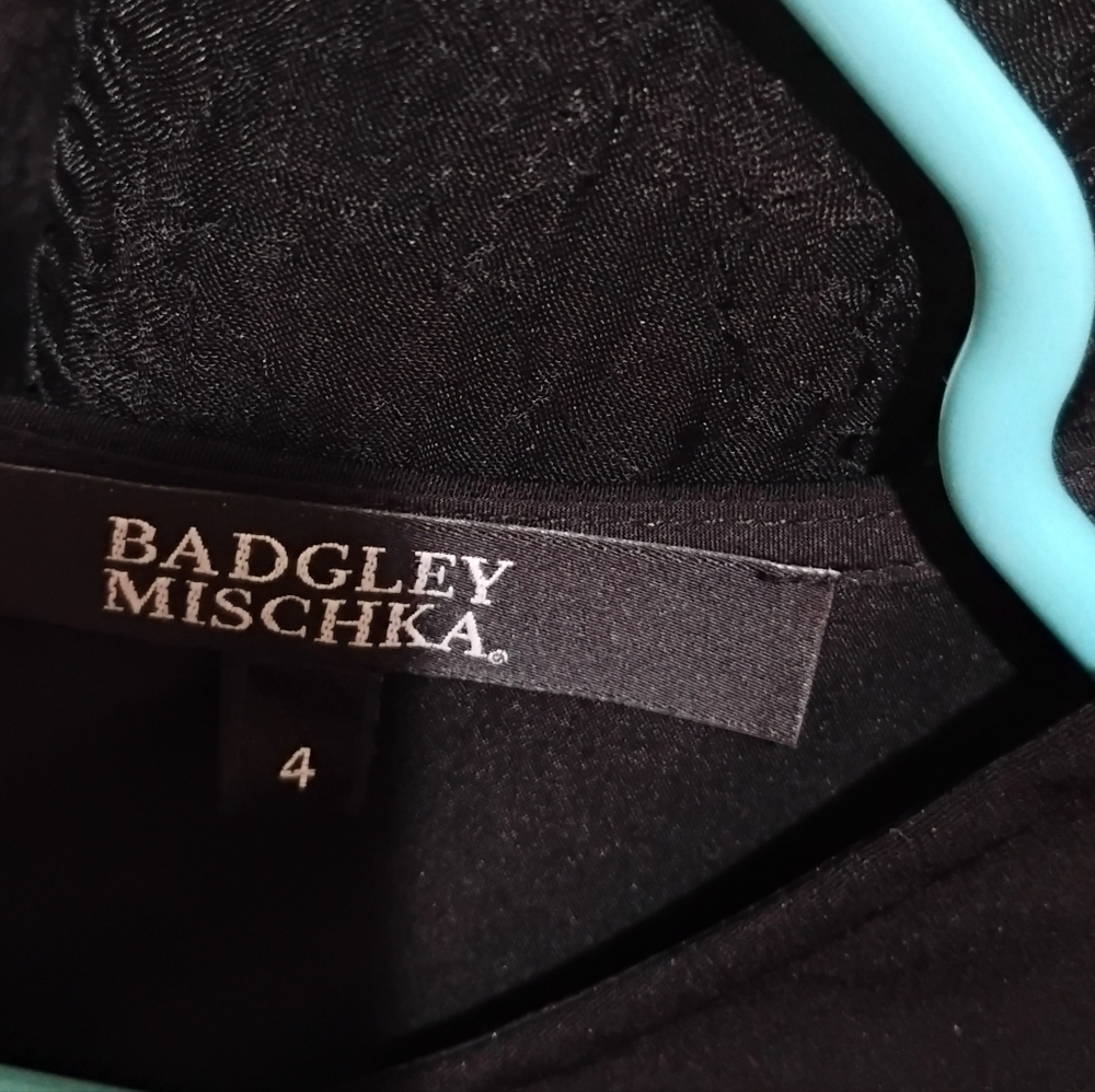Badgley Mischka Black Woven Top - Picture 2 of 8